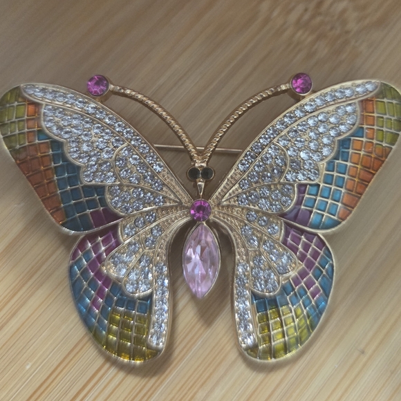 Elegant Multicolor Brooch 3 Piece Set - Picture 4 of 5